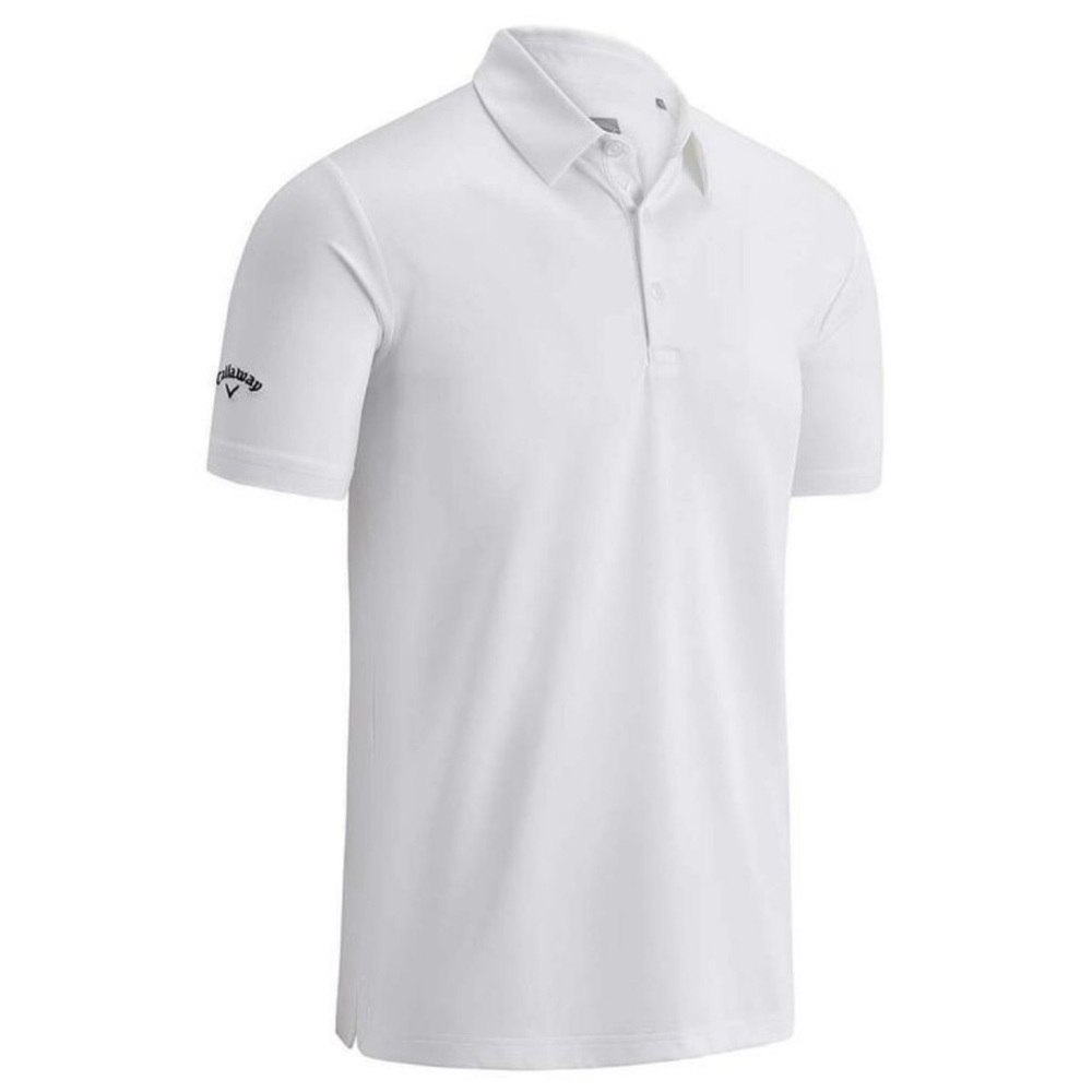 Callaway Mens Golf Swigtech Solid Stretch Golf White Polo Shirt 4XL